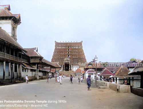 Sree Padmanabha Swamy Temple during 1895 in HD Color.